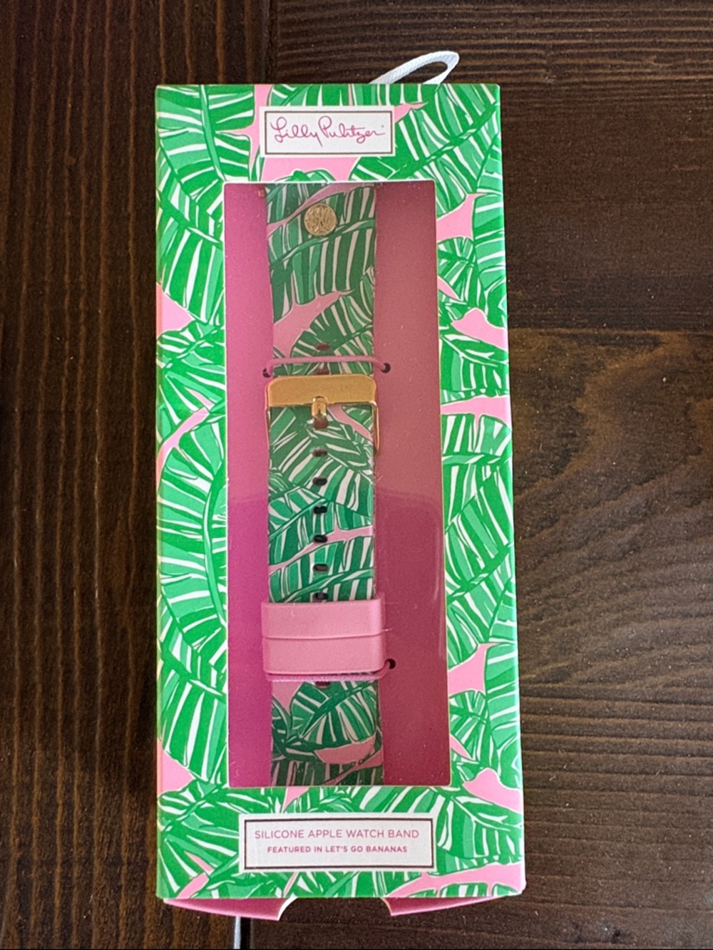 NWT Lilly Pulitzer SILICONE APPLE WATCH BAND FEATURED IN LET'S GO BANANAS